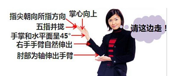 迎賓禮儀手勢？